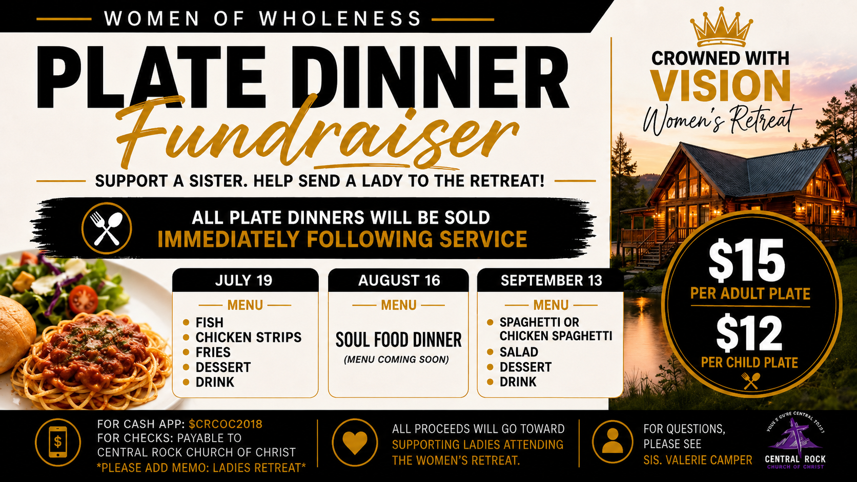 W.O.W. Plate Dinner Fundraiser